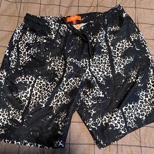 Tallia Sport Men’s Shorts Elastic Waist Drawstring Animal Print Size M